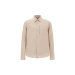 Herno Chantilly Resort Overshirt in Fade-Effect Linen | Men's Jackets | Coveti