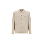 Herno Chantilly Resort Overshirt in Lightweight Matt Nylon and Suede-Effect Microfibre | Men's Jackets | Coveti