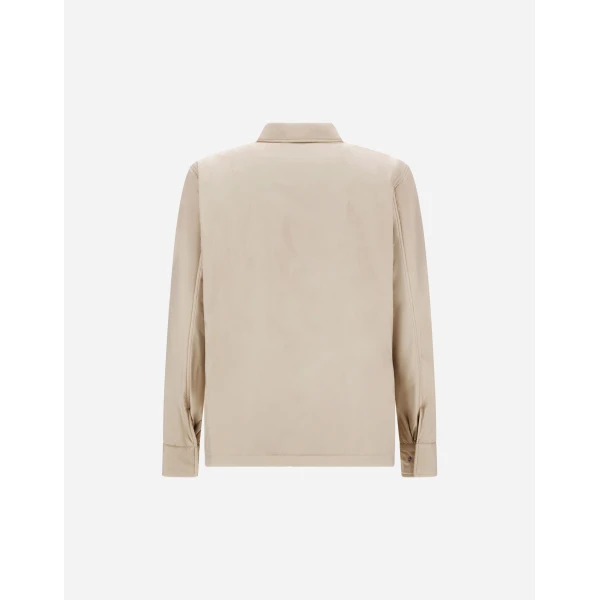 Herno Chantilly Resort Overshirt in Lightweight Matt Nylon and Suede-Effect Microfibre | Men's Jackets | Coveti