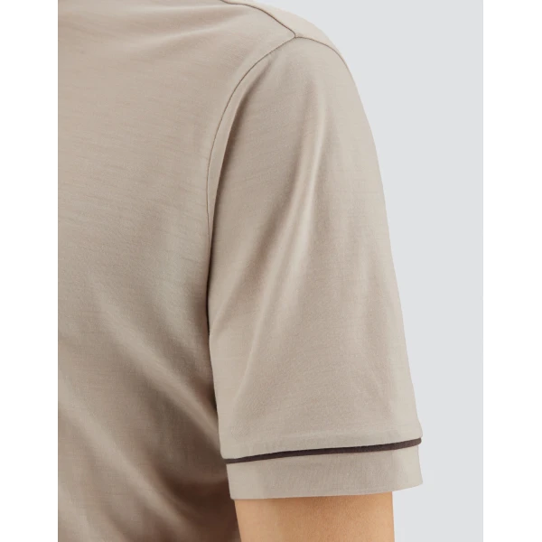 Herno Chantilly Resort Short-Sleeve Polo Shirt in Wool Jersey with a Shiny Finish | Men's T-Shirts and Polos | Coveti