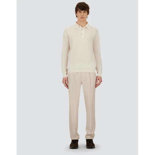 Herno Chantilly Resort Trousers in Cashmere and Silk | Men's Trousers | Coveti