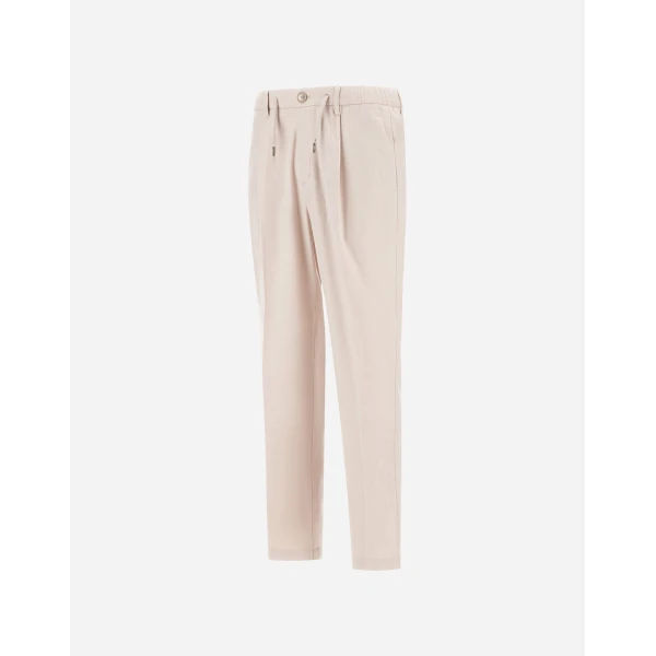 Herno Chantilly Resort Trousers in Cashmere and Silk | Men's Trousers | Coveti
