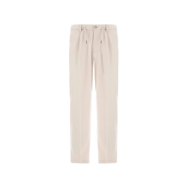 Herno Chantilly Resort Trousers in Cashmere and Silk | Men's Trousers | Coveti