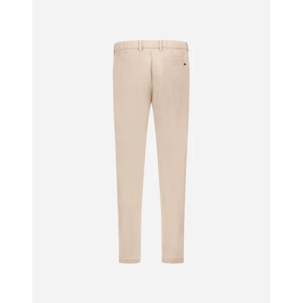 Herno Chantilly Resort Trousers in Fade-Effect Linen with Tropical Print | Men's Trousers | Coveti