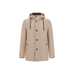 Herno Chantilly Short Parka in Wool, Silk and Suede Effect | Men's Coats | Coveti