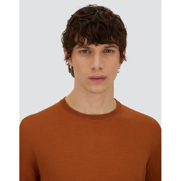Herno Copper Resort Sweater in Wool and Silk | Men's Knitwear | Coveti