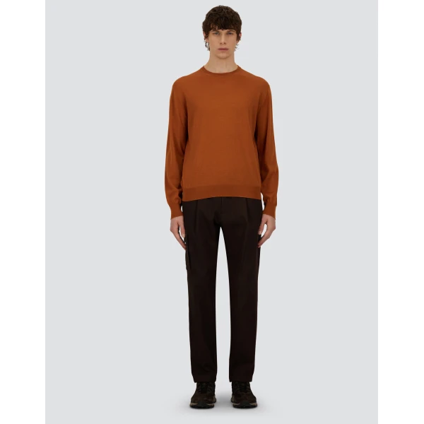 Herno Copper Resort Sweater in Wool and Silk | Men's Knitwear | Coveti