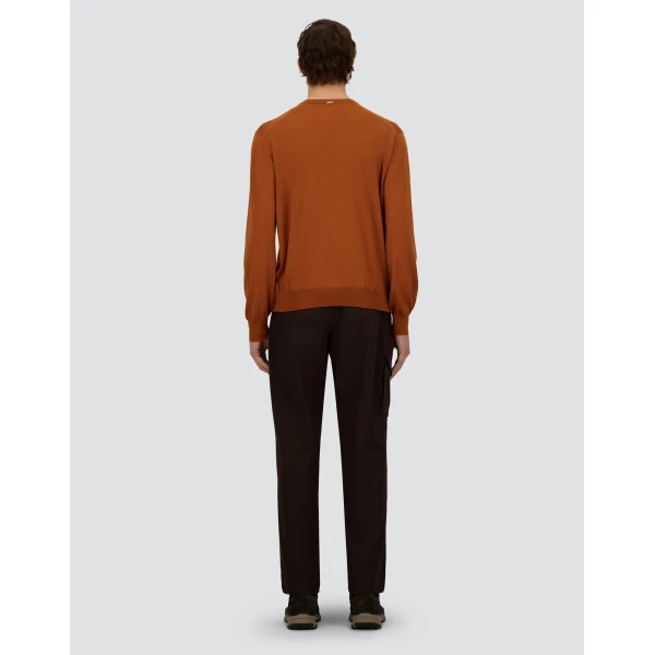 Herno Copper Resort Sweater in Wool and Silk | Men's Knitwear | Coveti