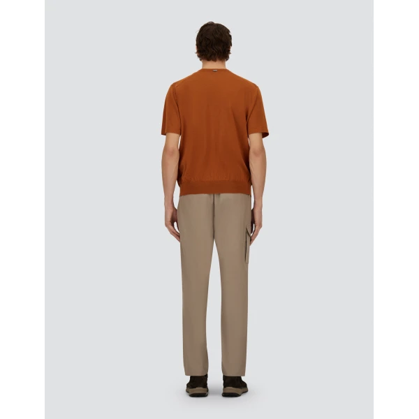 Herno Copper Resort T-Shirt in Wool and Silk Knit | Men's T-Shirts and Polos | Coveti