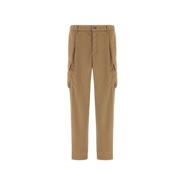 Herno Corduroy Cargo Trousers in Light Military | Men's Trousers | Coveti