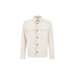 Herno Corduroy Shacket in Ivory | Men's Jackets | Coveti