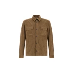Herno Corduroy Shacket in Light Military | Men's Jackets | Coveti