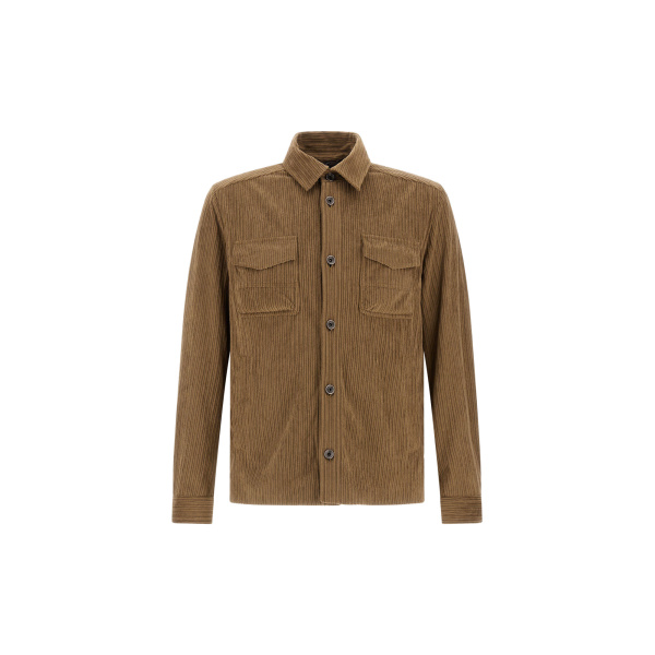 Herno Corduroy Shacket in Light Military | Men's Jackets | Coveti