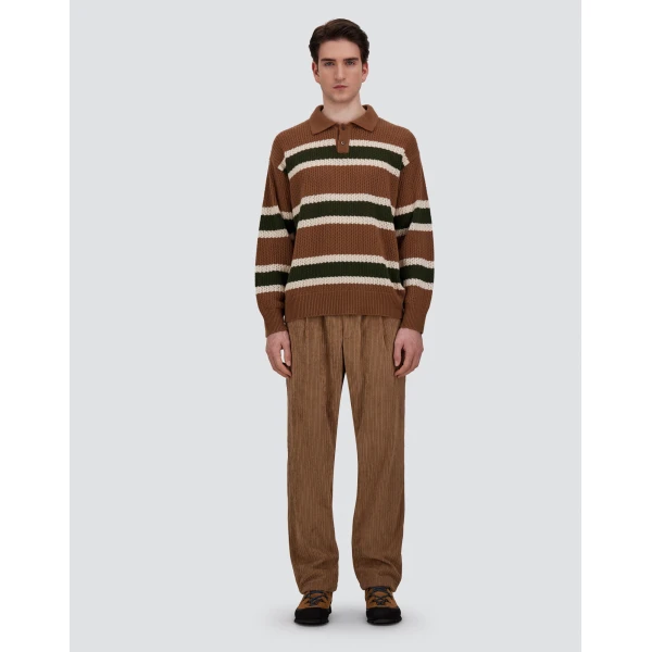 Herno Corduroy Trousers in Camel | Men's Trousers | Coveti