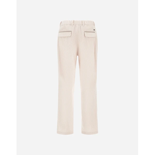 Herno Corduroy Trousers in Ivory | Men's Trousers | Coveti