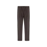 Herno Cotton and Cashmere Canvas Trousers in Dark Taupe | Men's Trousers | Coveti