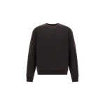 Herno Cotton and Wool Crew-Neck Sweatshirt in Dark Brown | Men's Sweatshirts | Coveti
