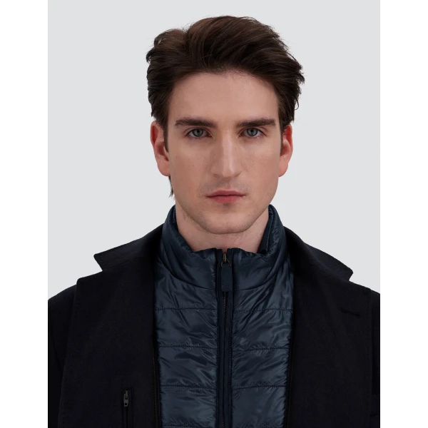 Herno Dark Blue Blazer in Pure Cashmere and Nylon Ultralight | Men's Jackets | Coveti