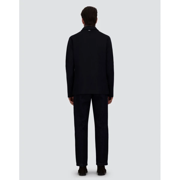 Herno Dark Blue Blazer in Pure Cashmere and Nylon Ultralight | Men's Jackets | Coveti