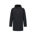 Herno Dark Blue Resort Parka in 4-Way Stretch Nylon | Men's Coats | Coveti