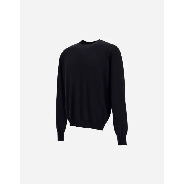 Herno Dark Blue Resort Sweater in Wool and Silk | Men's Knitwear | Coveti