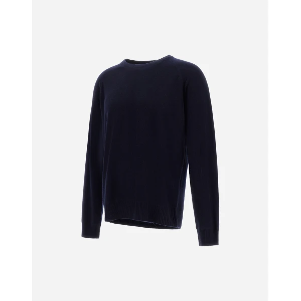 Herno Dark Blue Sweater in Cashmere | Men's Knitwear | Coveti