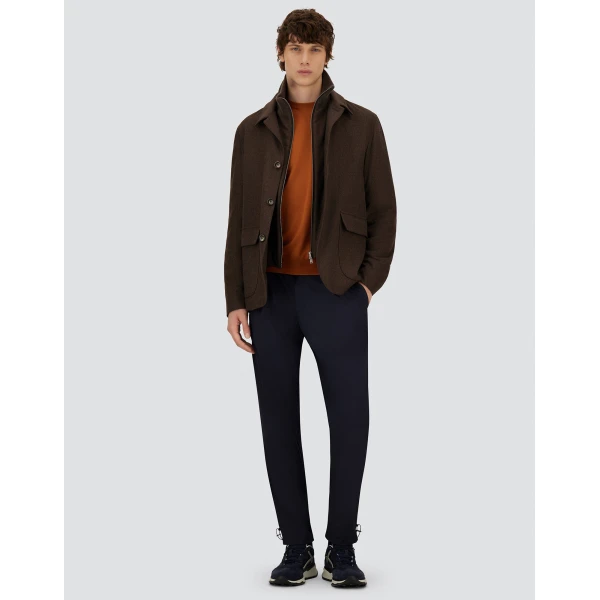 Herno Dark Brown Resort Blazer in Cashmere and Silk | Men's Jackets | Coveti