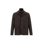 Herno Dark Brown Resort Blazer in Cashmere and Silk | Men's Jackets | Coveti