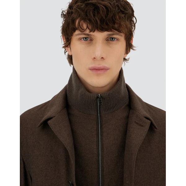Herno Dark Brown Resort Blazer in Cashmere and Silk | Men's Jackets | Coveti