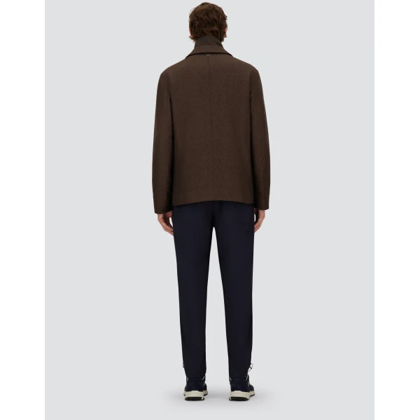 Herno Dark Brown Resort Blazer in Cashmere and Silk | Men's Jackets | Coveti