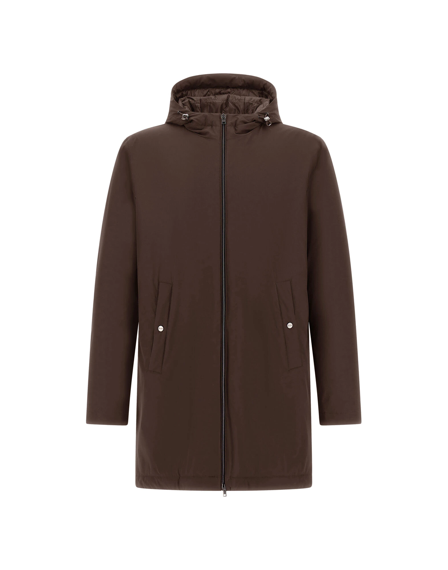 Herno Dark Brown Resort Parka in 4-Way Stretch Nylon Herno Dark Brown Resort Parka in 4-Way Stretch Nylon | Men's Coats | Coveti