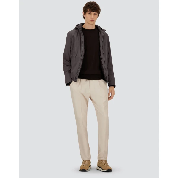 Herno Dark Brown Resort Sweater in Wool and Silk | Men's Knitwear | Coveti