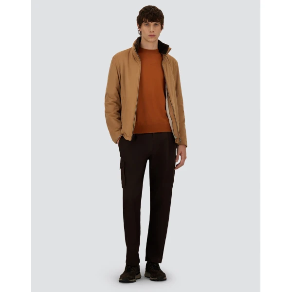 Herno Dark Brown Resort Trousers in Stretch Cotton | Men's Trousers | Coveti