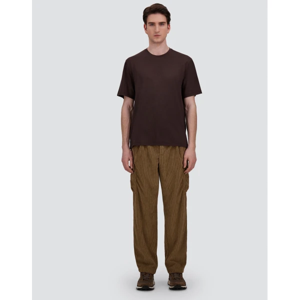 Herno Dark Brown T-Shirt in Wool Jersey | Men's T-Shirts and Polos | Coveti