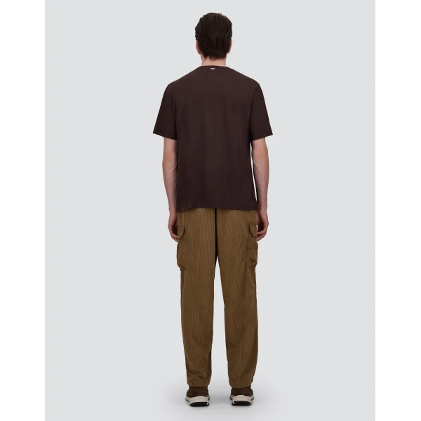 Herno Dark Brown T-Shirt in Wool Jersey | Men's T-Shirts and Polos | Coveti