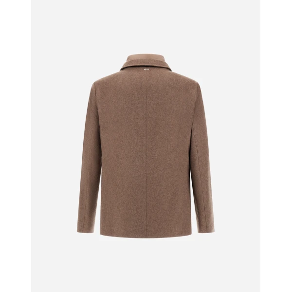 Herno Dark Taupe Blazer in Pure Cashmere and Nylon Ultralight | Men's Jackets | Coveti