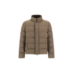 Herno Dark Taupe Bomber Jacket in Arendelle and Faux Fur | Men's Jackets | Coveti