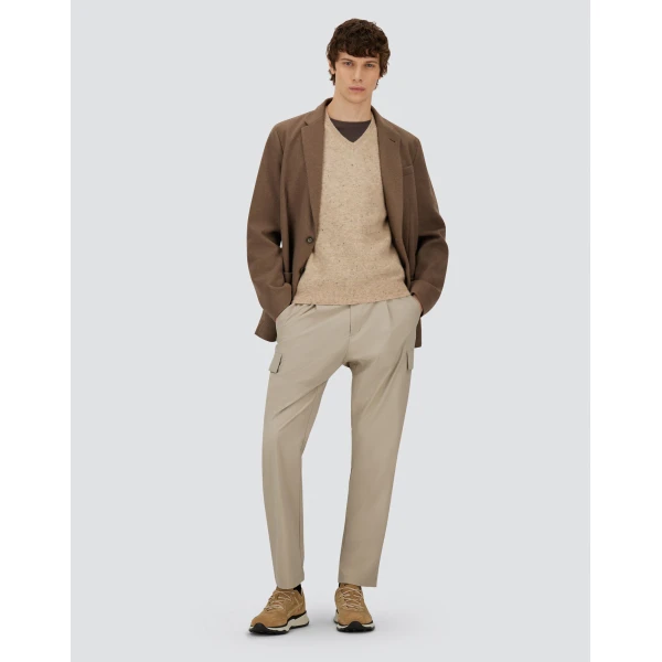 Herno Dark Taupe Resort Blazer in Soft Wool-Effect Jersey | Men's Jackets | Coveti