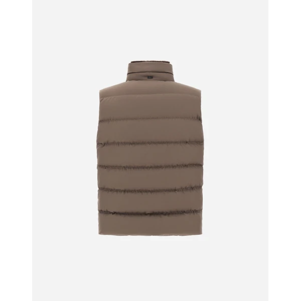 Herno Dark Taupe Vest in Arendelle and Monogram | Men's Jackets | Coveti