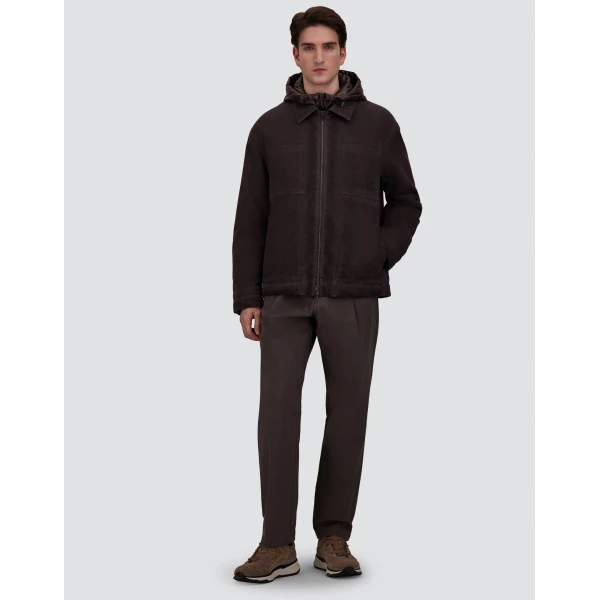 Herno Denim-Effect Gabardine and Nylon Ultralight Jacket in Dark Brown | Men's Jackets | Coveti