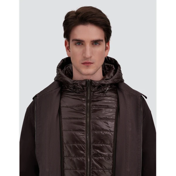 Herno Denim-Effect Gabardine and Nylon Ultralight Jacket in Dark Brown | Men's Jackets | Coveti