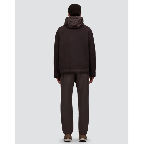 Herno Denim-Effect Gabardine and Nylon Ultralight Jacket in Dark Brown | Men's Jackets | Coveti
