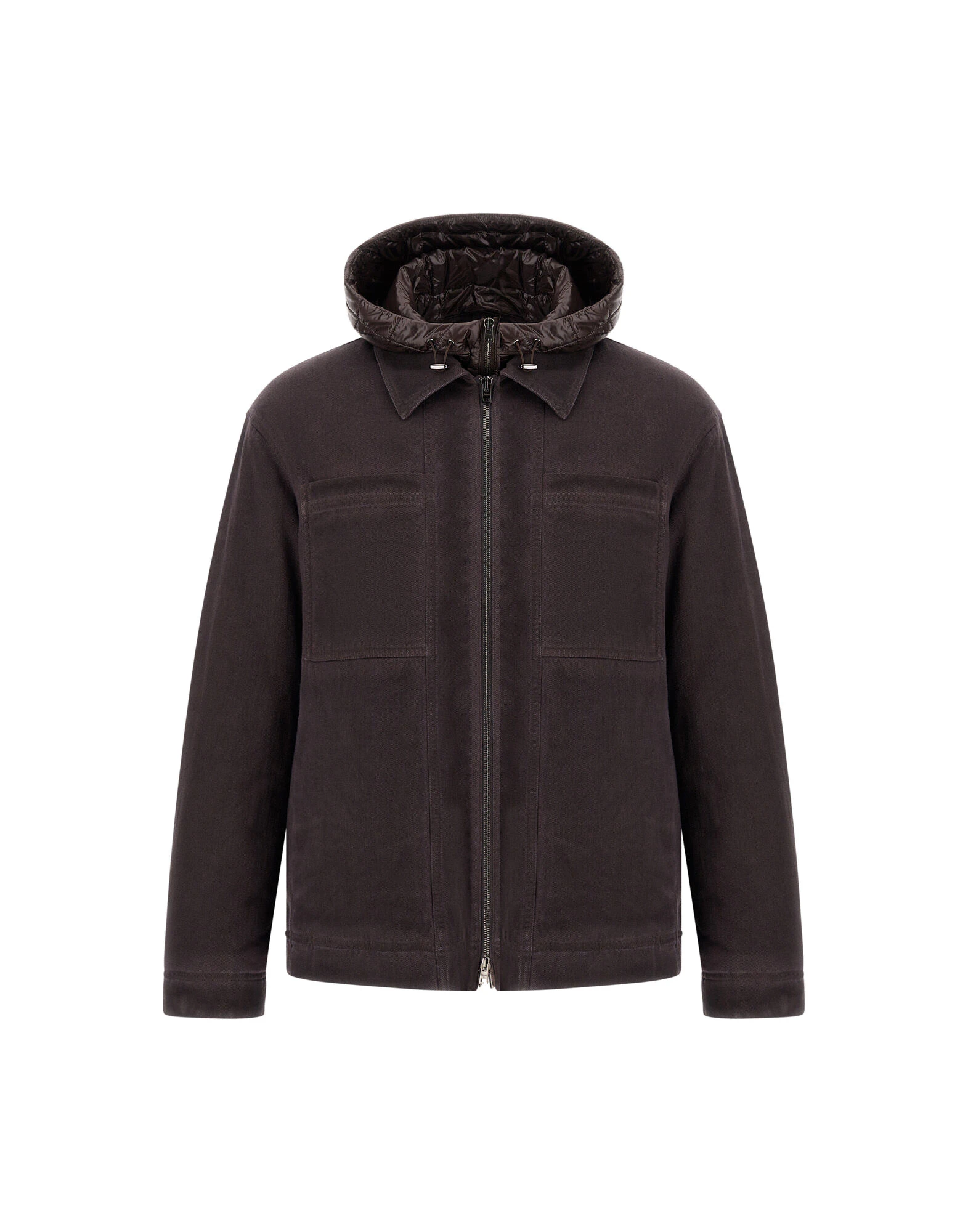 Herno Denim-Effect Gabardine and Nylon Ultralight Jacket in Dark Brown Herno Denim-Effect Gabardine and Nylon Ultralight Jacket in Dark Brown | Men's Jackets | Coveti
