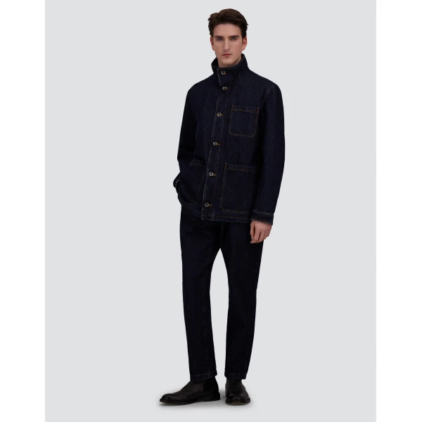 Herno Denim Jacket in Navy Blue | Men's Jackets | Coveti