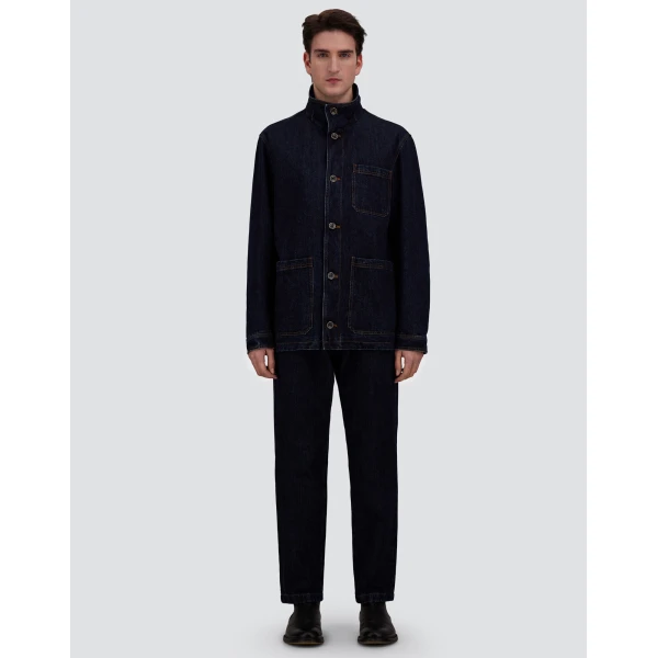 Herno Denim Jacket in Navy Blue | Men's Jackets | Coveti