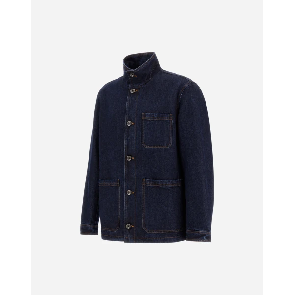 Herno Denim Jacket in Navy Blue | Men's Jackets | Coveti