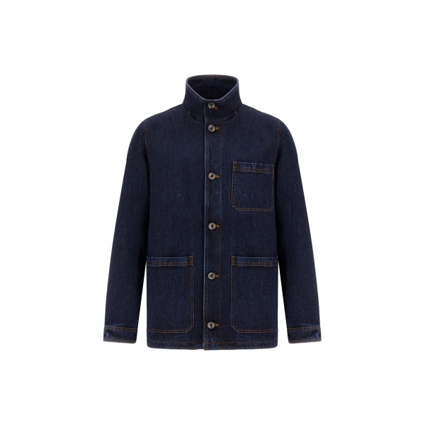 Herno Denim Jacket in Navy Blue | Men's Jackets | Coveti