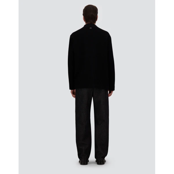 Herno Double Wool Twill Jacket in Black | Men's Jackets | Coveti