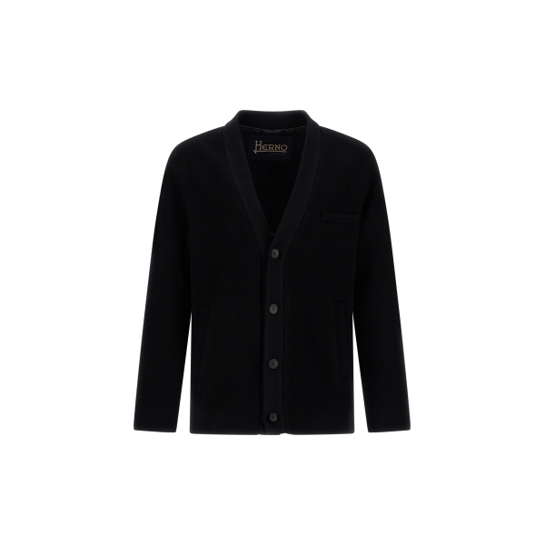 Herno Double Wool Twill Jacket in Black | Men's Jackets | Coveti