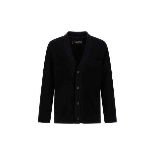 Double Wool Twill Jacket in Black
